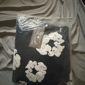 Denim Tears Black and White Men's hoodie-small